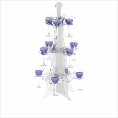 Etagere acryl SB3 mit Deko